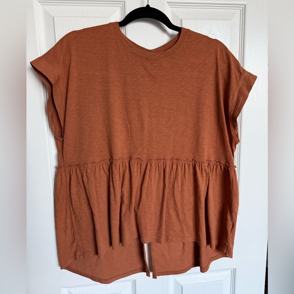 AMERICAN EAGLE BURNT ORANGE TIE UP BLOUSE